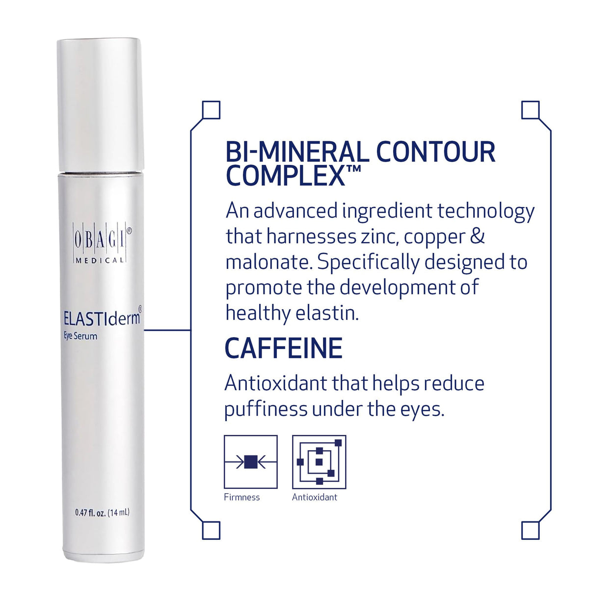 Obagi Medical ELASTIderm Eye Serum - 14ml (0.47 oz) - Targeted De-Puffing Treatment with Bi-Mineral Contour Complex