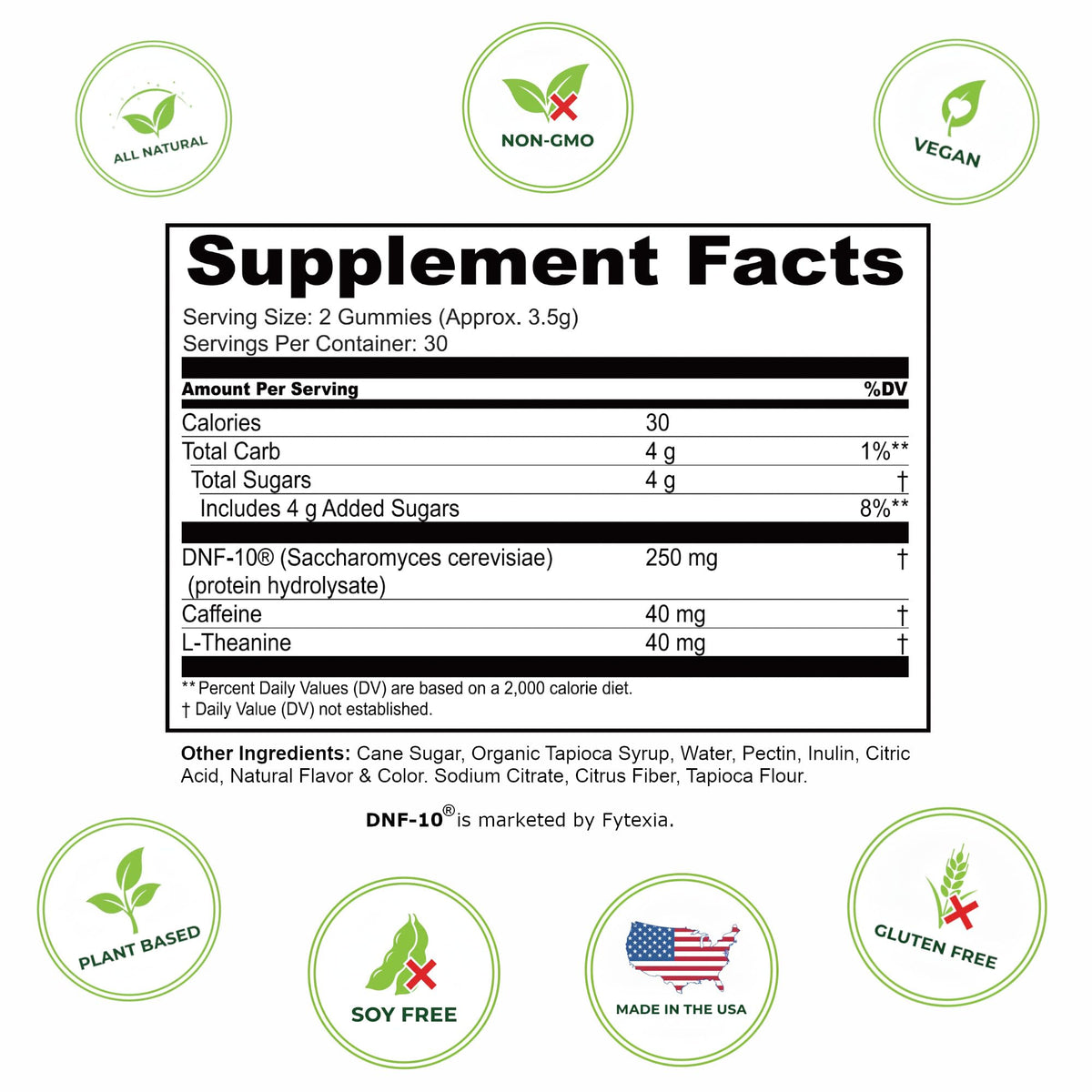 Oakmont Nutrition Hunger Switch Appetite Control Gummies - Weight Management Supplement with DNF-10® to Curb Cravings, Boost Energy, Support Gut Health - 60 Gummies (2 Week Supply)