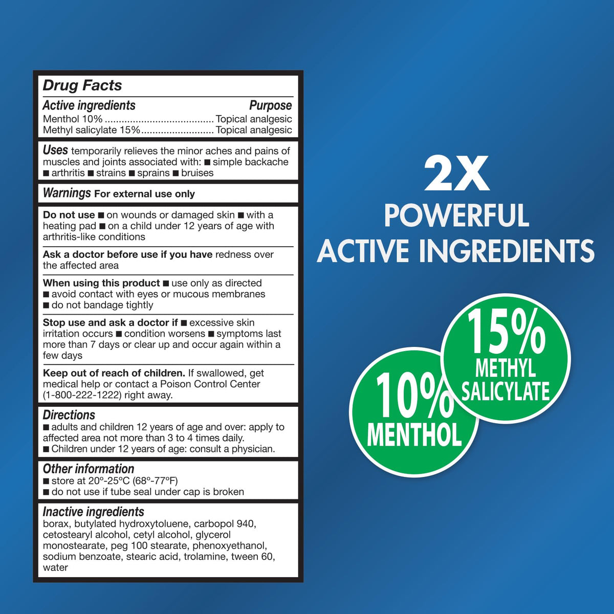 Thera Care Muscle & Joint Pain Relieving Cream, 10% Menthol, 2 oz