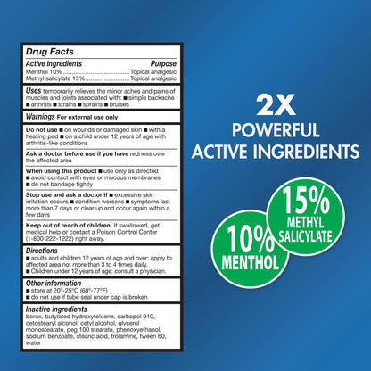 Thera Care Muscle & Joint Pain Relieving Cream, 10% Menthol, 2 oz