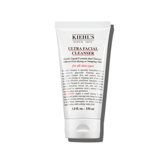 Kiehl's Ultra Facial Cleanser, Gentle Face Wash for All Skin Types, Foaming and Hydrating Formula, Gently Exfoliates and Moisturizes, Removes Makeup and Oil, Dermatologist-Tested and Fragrance-Free