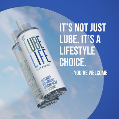 LUBELIFE Water Based Anal Lube, Personal Lubricant Toy Safe, 8 fl oz