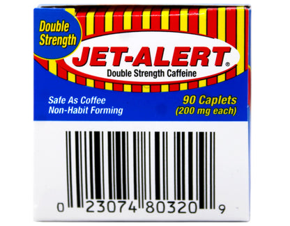 Jet Alert Double Strength Alertness Aid Caplets, 200mg-90 Ct Value Packs (6)