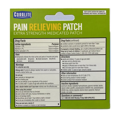 Coralite Muscle Joint Pain Relief Patch