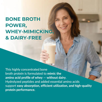 Reignite Wellness by JJ Virgin - Chocolate Bone Broth All-in-One Shake - Gluten Free + Dairy Free Protein Powder - Contains 20G of Beef Protein with Vitamins, Minerals, Amino Acids - 30 Servings