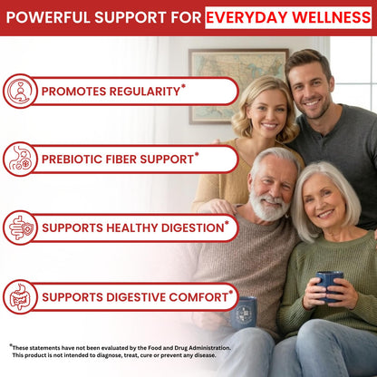 VITBOOST Prebiotic Fiber Gummies 7g – 120 Count – No Sugar Added, Vegan, Pectin-Based (No Gelatin), Non-GMO, Made in USA – Digestive & Gut Health Support