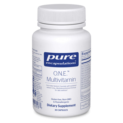 Pure Encapsulations O.N.E. Multivitamin - Once Daily Multivitamin with Antioxidant Complex Metafolin, CoQ10, and Lutein to Support Vision, Cognitive Function, and Cellular Health* - 30 Capsules