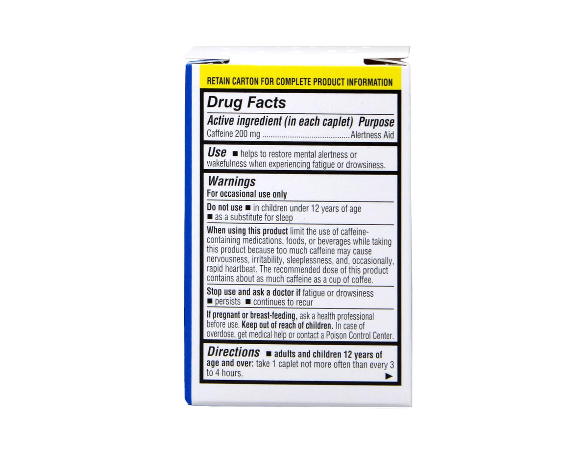Jet Alert Double Strength Alertness Aid Caplets, 200mg-90 Ct Value Packs (6)