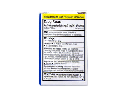 Jet Alert Double Strength Alertness Aid Caplets, 200mg-90 Ct Value Packs (6)