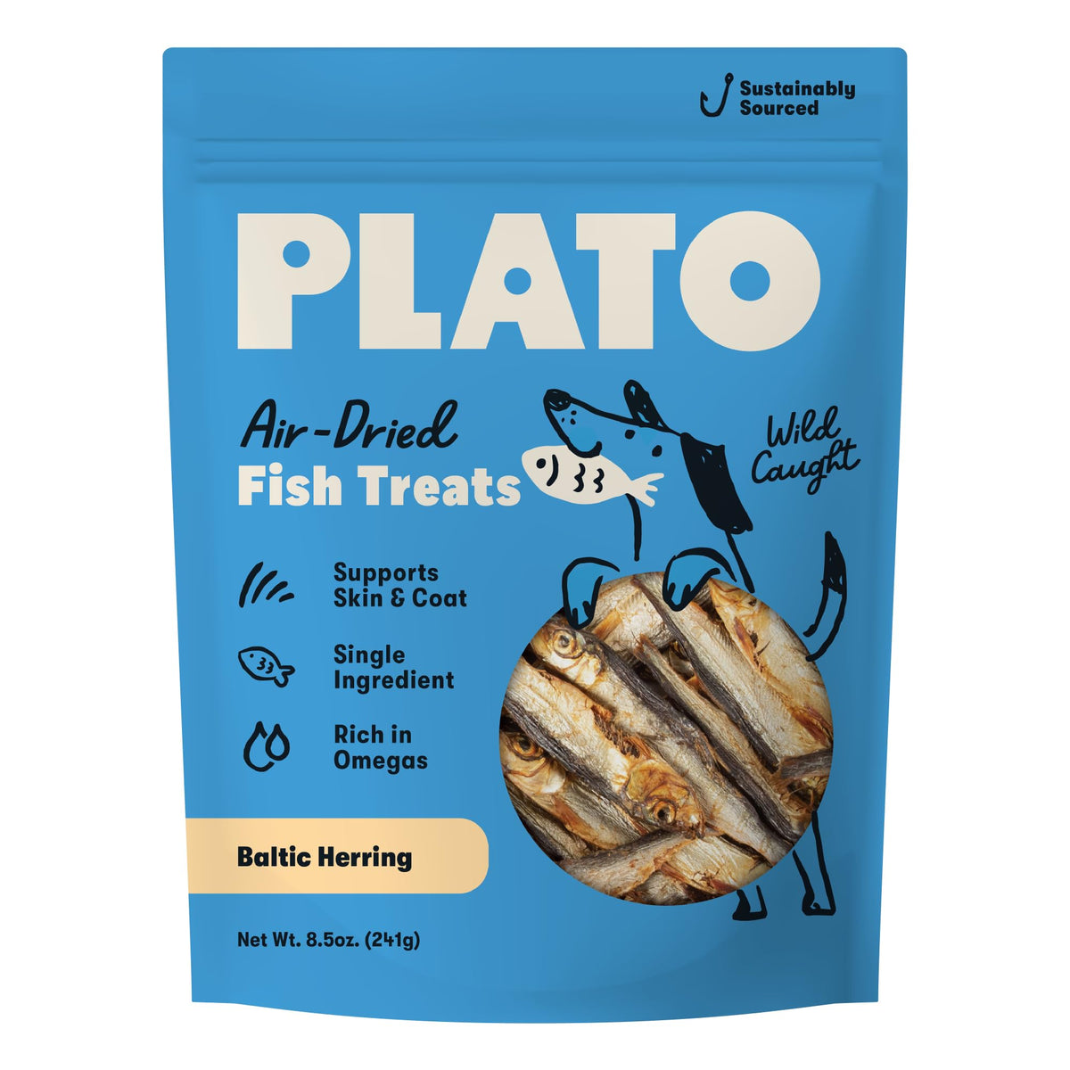 Plato Single Ingredient Wild-Caught Baltic Herring Dog - 8.5 oz