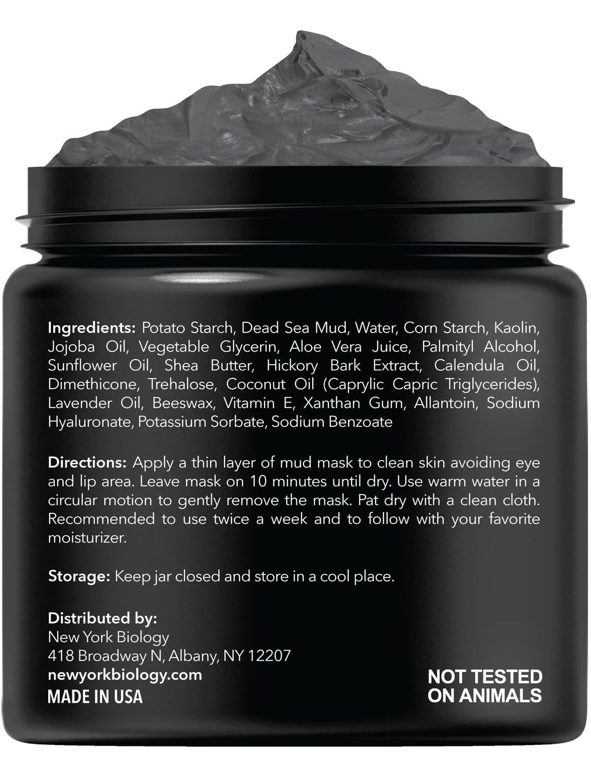 New York Biology Dead Sea Mud Mask for Face and Body - Spa Quality Pore Refiner for Oily Skin - Natural Skincare for Women & Men