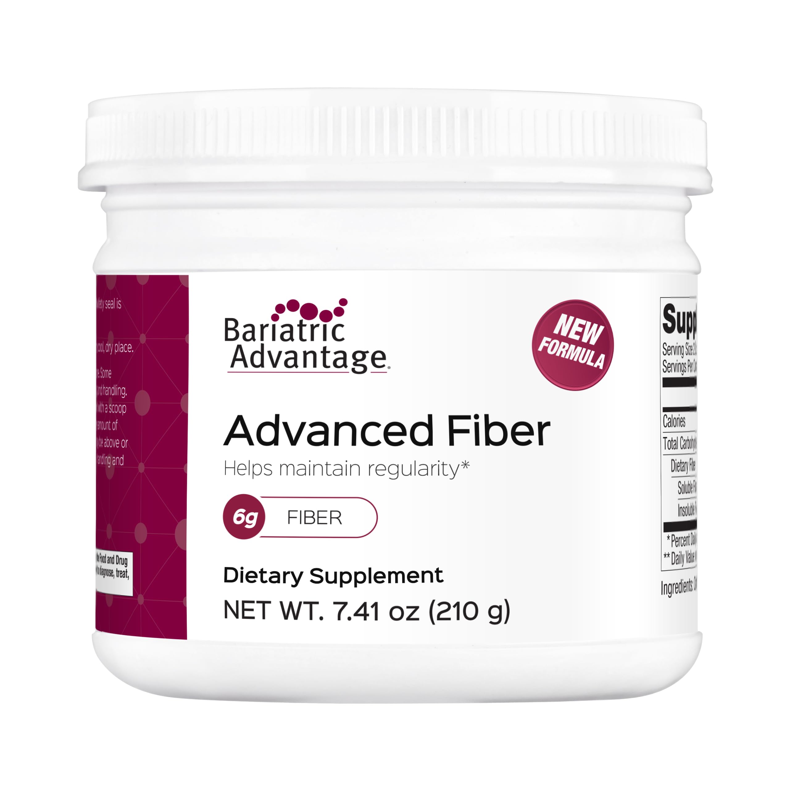 Bariatric Advantage Advanced Fiber - Powdered Formula Supports a Healthy Intestinal Environment and Aids Absorption of Calcium and Magnesium* - Unflavored - 30 Servings