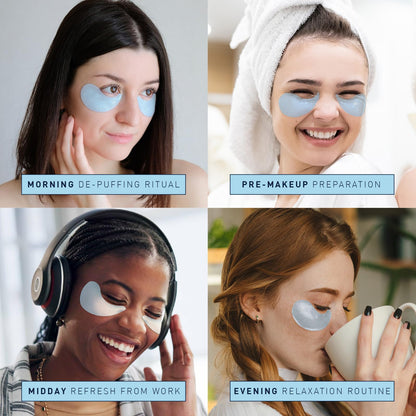 Enaskin Naturals Under Eye Patches (2-PACK / 60 Pairs) - Retinol & Collagen Blue Eye Mask Gels for Dark Circles & Puffiness