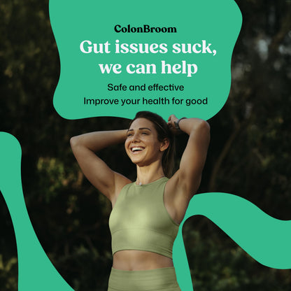 ColonBroom Psyllium Husk Powder with Stevia (Tropical Fruits, 50 Servings) - Colon Cleanse for Bloating Relief & Gut Health - Fiber Powder Drink - Vegan Supplement