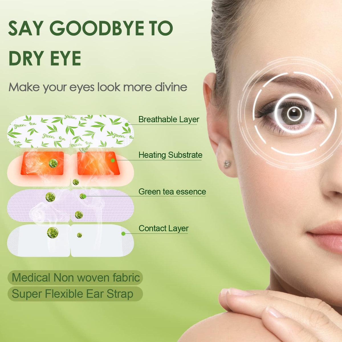 ZHENYEMEI Self-Heating Steam Eye Mask - 6A Silk Cotton Warm Compress for Dry Eye Relief - No Microwave Needed (36 Pack)