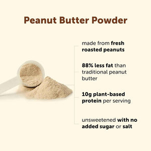 Micro Ingredients Pure Peanut Butter Powder, 4 lb - Made from Fresh Roasted Peanuts - No Added Sugar or Salt - 10g Plant-Based Protein 10% DV, 88% Less Fat - 107 Servings - Non GMO