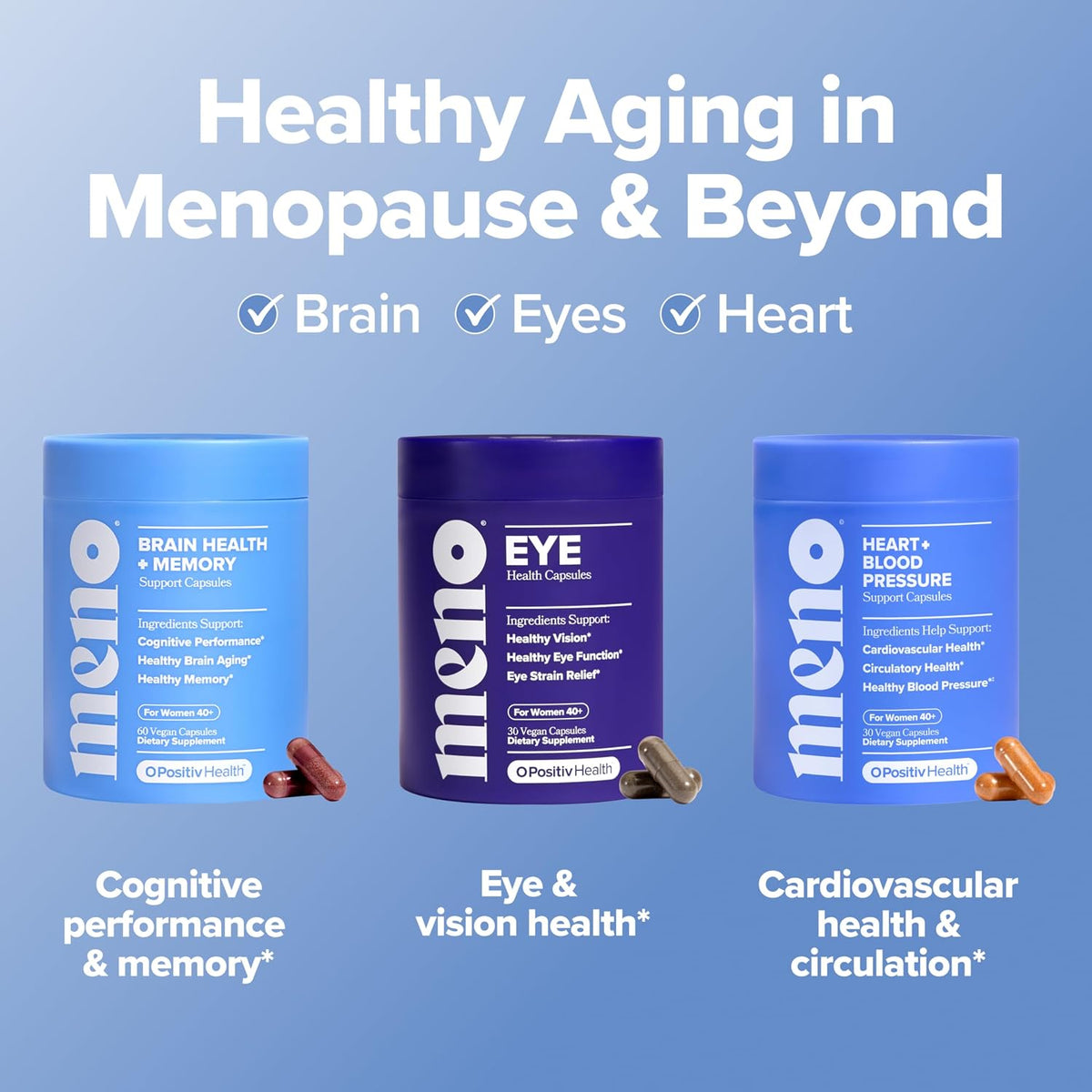 MENO Brain Health + Memory Capsules with Phosphatidylserine - 30-Day Supply