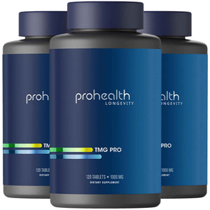 ProHealth Longevity - TMG Supplements (Trimethylglycine), Betaine Anhydrous - 1,000 mg, 120 Tablets - Methylation Support (120 Count (Pack of 1))
