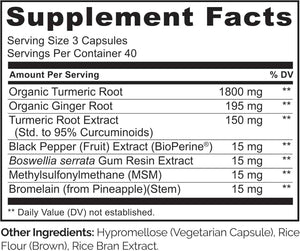 NATURELO Turmeric Curcumin - BioPerine for Better Absorption - Black Pepper, Ginger Root, Curcuminoids - Plant-Based Joint Discomfort Support - 120 Vegan Capsules (Pack of 2)