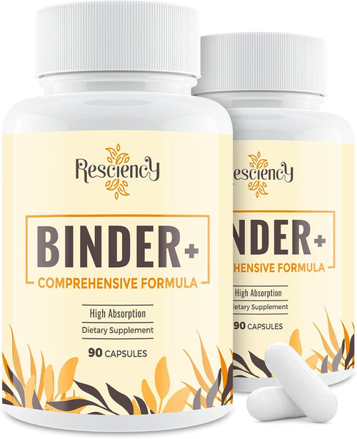 Resciency Detox Binder Supplement - All-in-1 Detox Binder with Zeolite, Bentonite Clay, Activated Charcoal, Milk Thistle, Proprietary Blends - Liver & Digestive, Max Absorption, 180 Counts