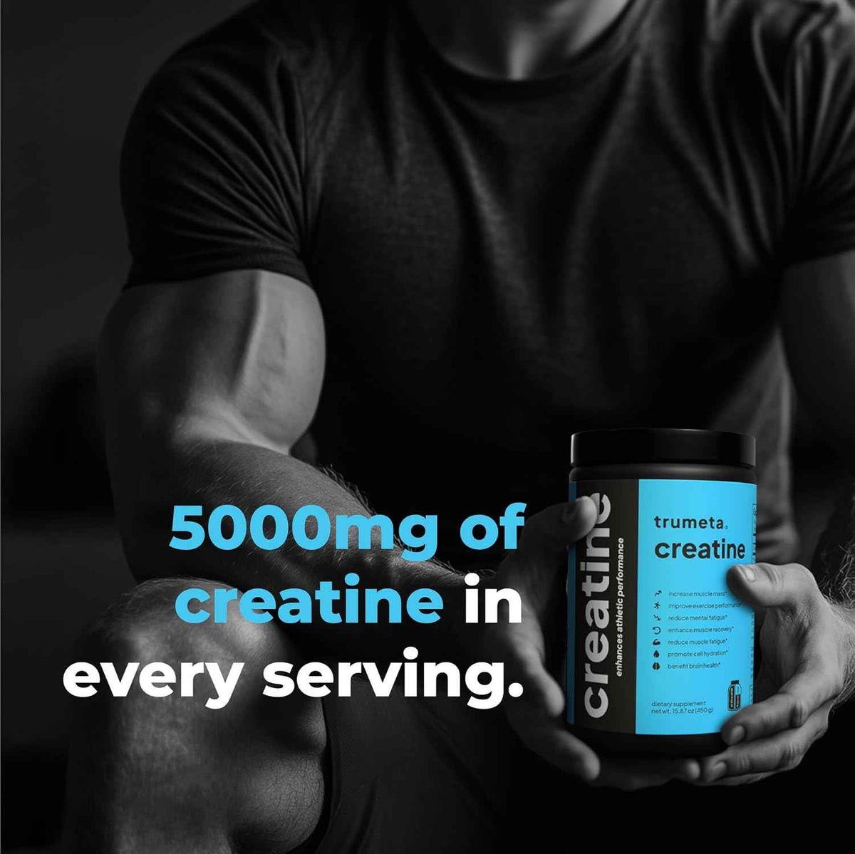 Pure Creapure Creatine Monohydrate Powder, Unflavored, Micronized - Maximize Muscle Growth, Strength & Recovery, Raw Creatina Monohidratada Supplement. 90 Days Supply