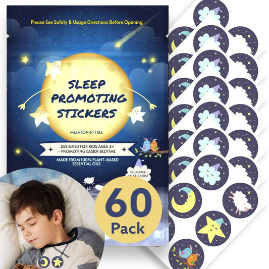 60PCS Zen Sleep Patches for Kids & Adults, Melatonin-Free with Natural Oils