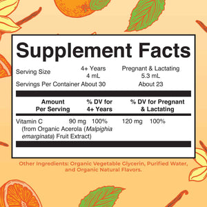 MARYRUTH'S Organic Vitamin C Supplement - Liquid Vitamin C Liquid Drops for Adults & Kids - Immune Support Supplement for Overall Health