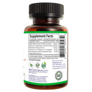 Bodymune USDA Organic Blood Sugar Blend | Supports Healthy Metabolism* | with Bitter Melon, Moringa, Aloe Vera, Nopal, Papaya Extracts & More | 60-Day Supply | Vegan & Non-GMO | USA-Made BodymuneBuy Supplements Australia
