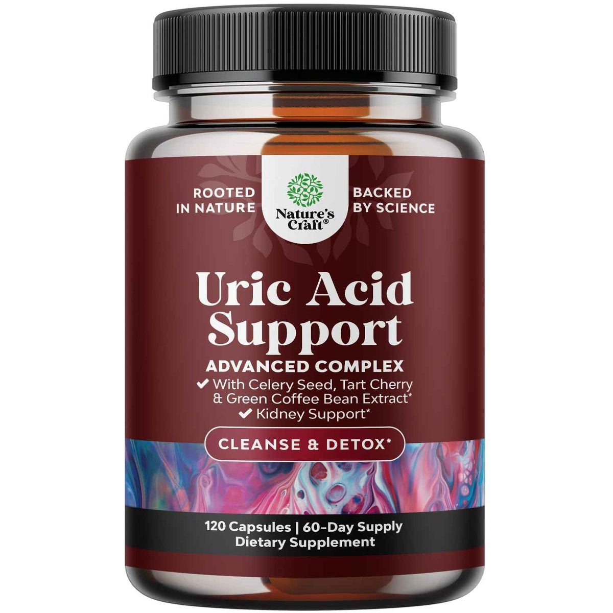Green Coffee Bean Extract for Uric Acid Cleanse & Detox - Green Coffee Beans with Turmeric, Tart Cherry & Celery Seed for Adults - Uric Acid Flush for Antioxidant Support - Kidney Cleanser - 120 Ct