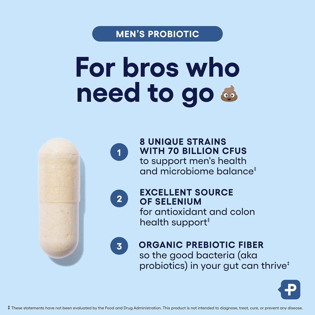 Physician's Choice Probiotics for Men - 70 Billion CFU - 8 Strains - w/Selenium & Organic Prebiotics - Supports Digestive Health, Microbiome, Colon, & Immune Health - Advanced Men's Probiotic - 30ct
