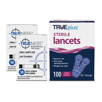 TRUENESS Blood Glucose Test Strips, 50 Count - Blood Glucose Test Strips Compatible with TRUENESS Family of Self Monitoring Blood Glucose Meters, Fast 5 Second Results