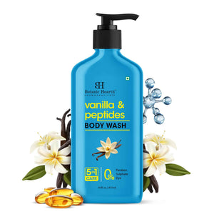Botanic Hearth Vanilla Body Wash - Hydrating 5-in-1 Shower Gel with Warm Vanilla Aroma