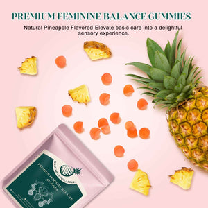 KLKIT Premium Feminine Balance Gummies, Pineapple Vaginal Probiotics for Women, pH Balance Feminine Gummies for Immune Support, Vegan & Gluten Free, 60 Count (30 Servings)