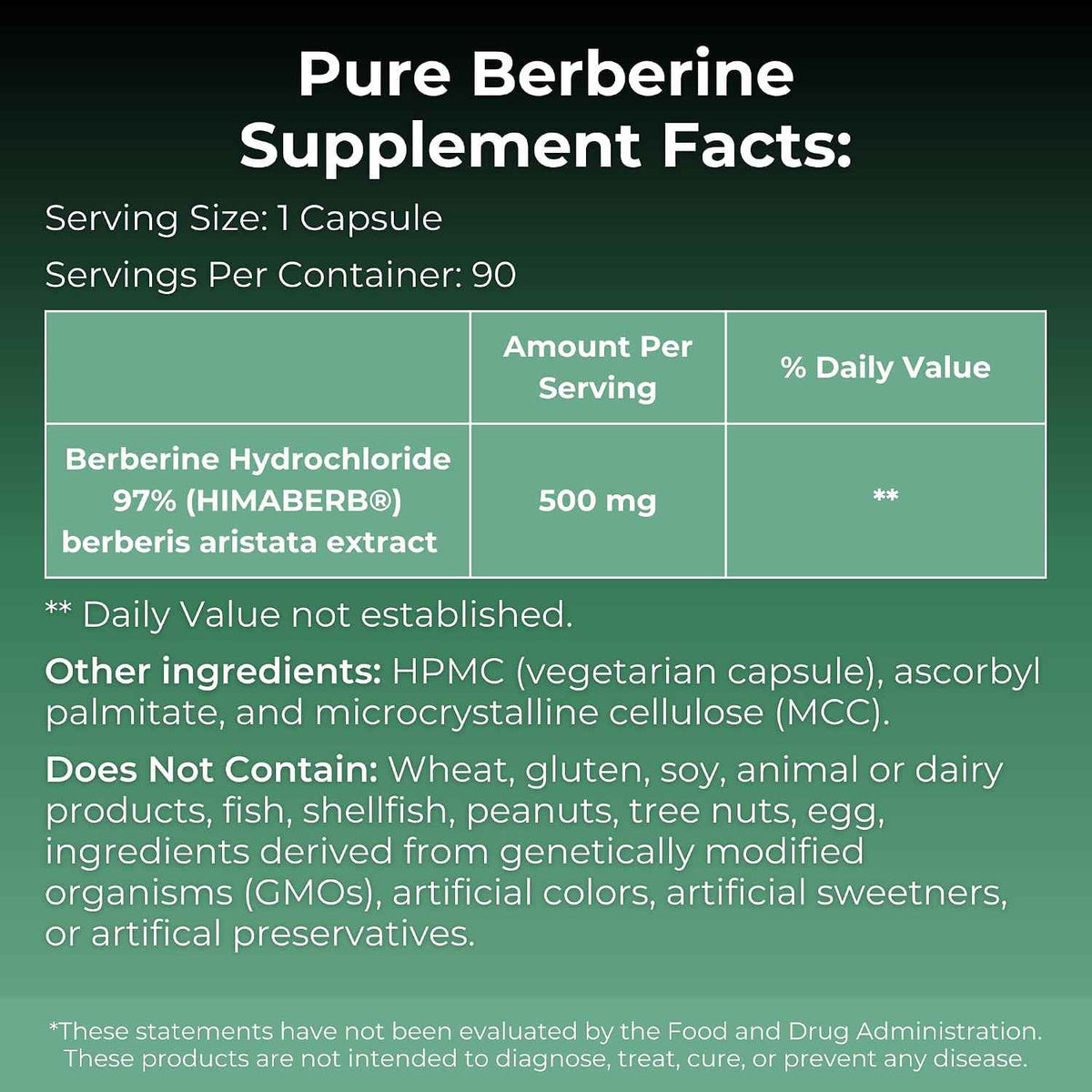 MYOXCIENCE Pure Berberine Himaberb - 500 mg of Berberine HCl per Serving - 90 Servings