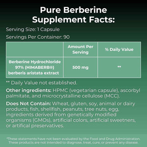 MYOXCIENCE Pure Berberine Himaberb - 500 mg of Berberine HCl per Serving - 90 Servings