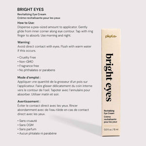Plexus Bright Eyes Revitalizing Eye Cream - 0.5 Fl Oz / 15 ml - Advanced Peptide Complex, Caffeine & Vitamin C for lifting, depuffing, and hydrating the delicate eye area