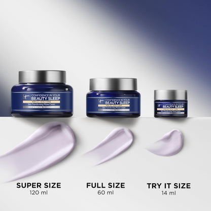 IT Cosmetics Confidence in Your Beauty Sleep Night Cream - Anti-Aging Face Moisturizer, Ceramides & Hyaluronic Acid, Fine Lines, Wrinkles, Dryness, Dullness & Loss of Firmness - 2 fl oz