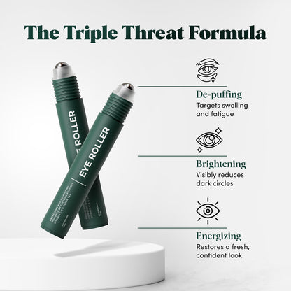 WOLF Project Under Eye Roller – Caffeine, Vitamin C & Peptides Eye Serum for Dark Circles, Puffiness & Fine Lines