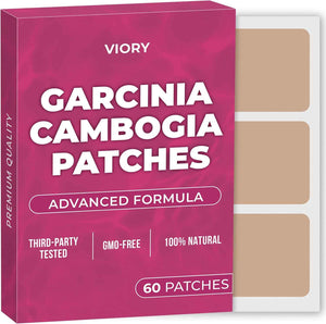 Garcinia Cambogia Patches (Pack of 60) - 100% Natural Patch for Women & Men - With B12 & Potassium, Energy, Focus & Body Support, Enhanced Formula