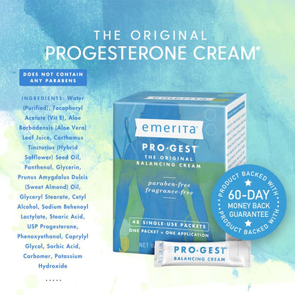 Emerita, Pro-Gest Paraben Free, 48 Count