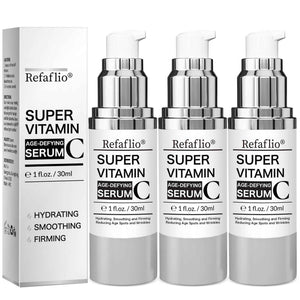 Super Vitamin C Serum for Women over 70, Rapid Anti Aging Cream, Face Lift Cream, Hydrates, Softens, Lifts and Firms, Fights Wrinkles, Advanced Super Serum C 3PCS. (90ml)