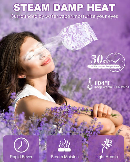 16 Packs Disposable Steam Eye Masks - Self-Heated Warm Compress for Dry Eyes