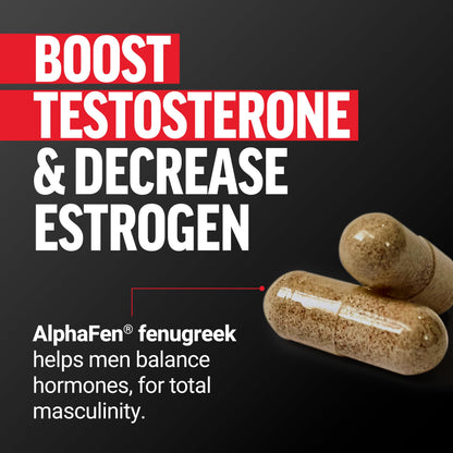 Force Factor Alpha King Immortal Testosterone & Hormone Support for Men – Fenugreek | Muscle, Strength & Performance Booster | 180 Capsules