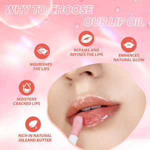 LANGMANNI Moisturizing Lip Oil,No-Sticky Lip Gloss Lip Balm Lip Care,Fruit Flavoured Lip Oil For Dry Lip's Moisturizing Hydrating And Nourishing ((Strawberry)) LANGMANNIBuy Supplements Australia