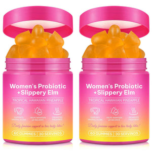 Beyxdu Probiotics for Women Gummies with Slippery Elm Feminine Balance Gummies for Women Vaginal Probiotics with Prebiotics & Lactobacillus Probiotic Blend Vaginal Odor & Vaginal Flora 120Gummy