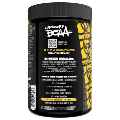 Mutant Hardcore BCAA - Pre, Intra or Post Workout - BCAA Next Level branched-Chain Amino Acids Supplement - Hydration + Recovery - 30 Serving - Blue Raspberry