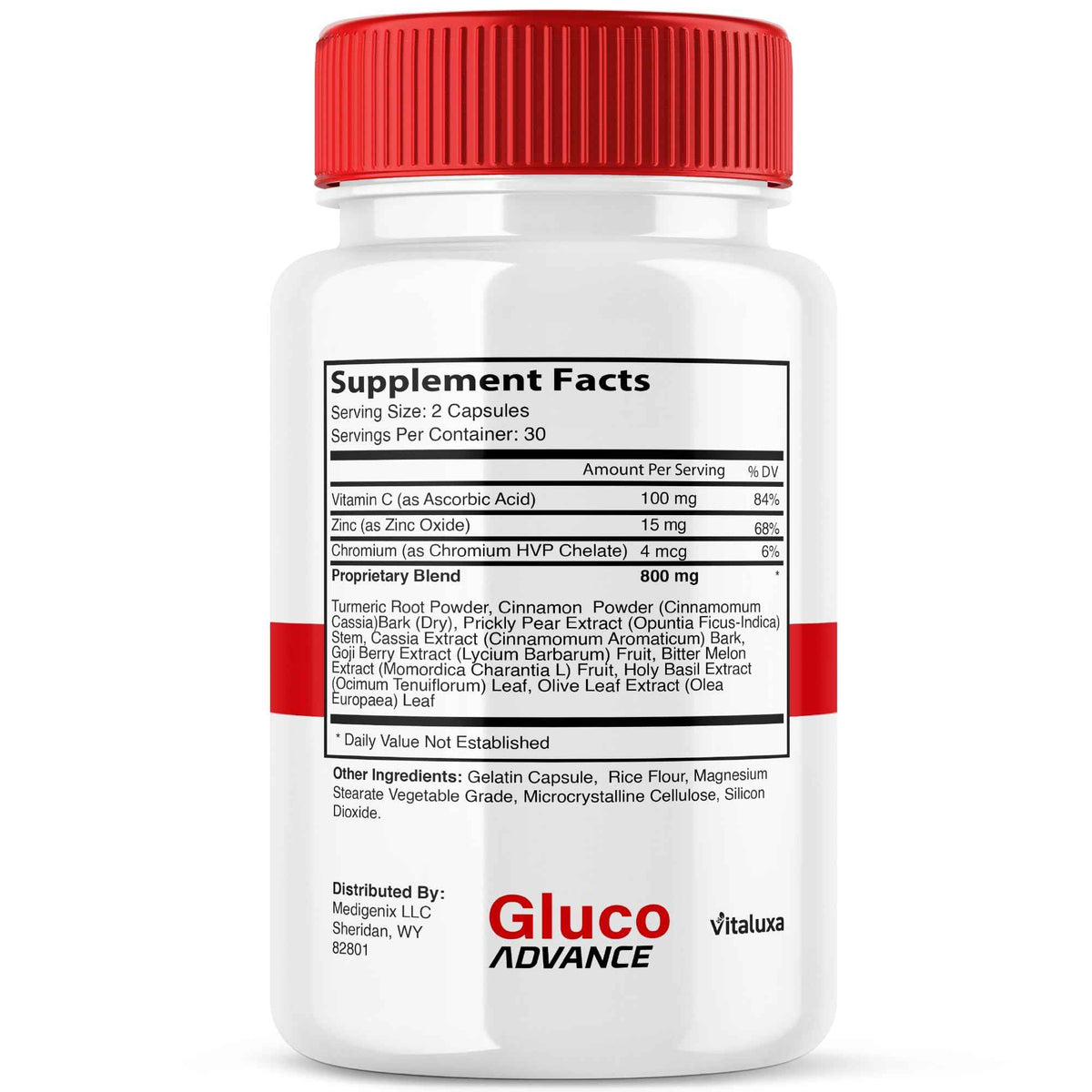 Gluco Advance Capsules, Gluco Advanced Blood Support Supplement GlucoAdvance Pills for Joints, GlucoseAdvance Premium Blend Flow Balance All Natural Formula Overall Health Wellness (60 Capsules)