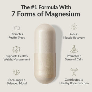 BIOptimizers Magnesium Breakthrough Supplement with 500mg - 7 Forms of Magnesium: Glycinate, Malate, Citrate, and More - Natural Support for Sleep and Cognitive Function -30 Capsules- Calming Vitamins BIOptimizers buy supplements Au