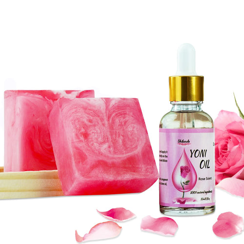Yoni Soap Bars and Natural Yoni Oil Set, Yoni Oil Vaginal Wash for Women Feminine Wash Vaginial
