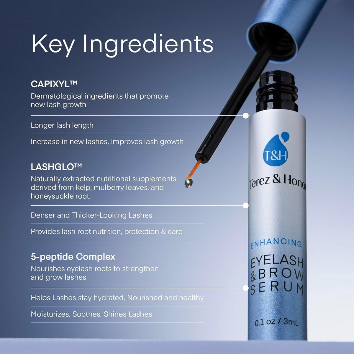 Advanced Eyelash & Eyebrow Enhancing Serum (3mL) – Professional Formula for Longer, Thicker Lashes & Luscious Brows